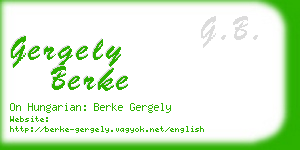 gergely berke business card